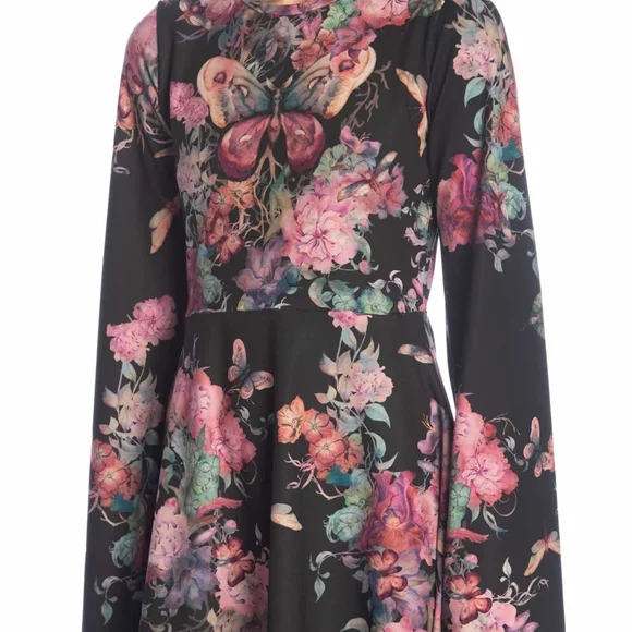 Blackmilk Multicolor Floral Long Sleeve Dress - Picture 5 of 11